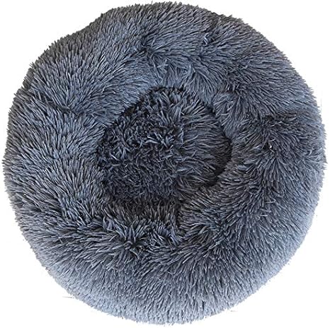 Fhodigogo Cat Bed Small dog bed Pet Bed for Cats Round Plush beds Warm Kitten bed Nest with Anti-Slip Bottom Hand Dog Round Bed Cat Round Bed Pet Donut Bed kitten bed (S/36X36X12CM)