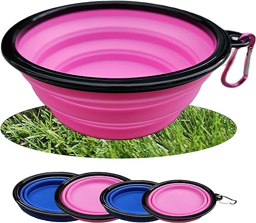 CoolPaws Collapsible Pet Bowl - Pink