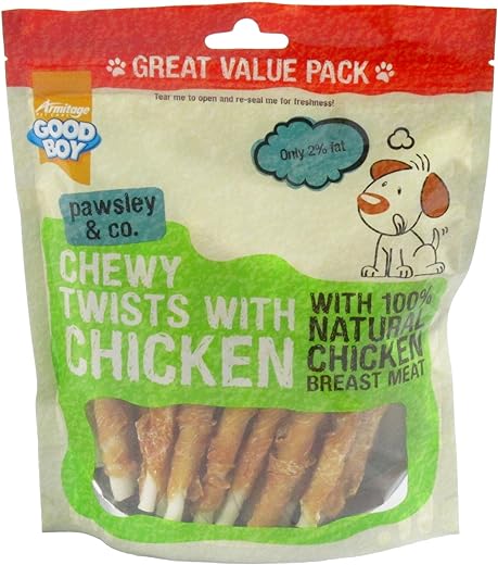 Good Boy Pawsley and Co Chewy Twists with Chicken 320g VALUE PACK Pack of 3