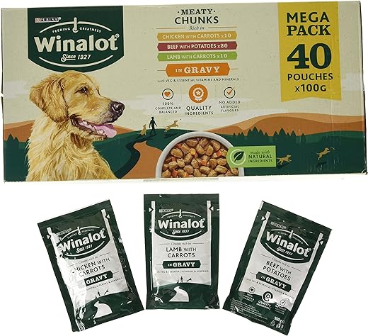 Winalot Dog Food Mixed in Gravy, 40 x 100g