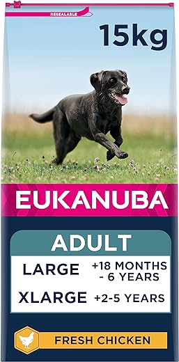 Eukanuba Complete Dry Dog Food for Adult Large and Giant Breeds with Fresh Chicken 15 kg