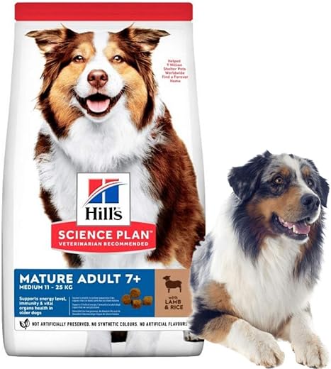 Hill's Dog Food Pet Nutrition Science Plan Mature Adult 7+ Active Longevity Lamb and Rice 12kg