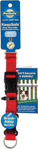 Petsafe KeepSafe Break-Away Collar, Prevent Accidents for your Dog or Puppy, Improve Safety, Compatible with Lead Use, Adjustable Sizes, Red, Medium (.75 inch)