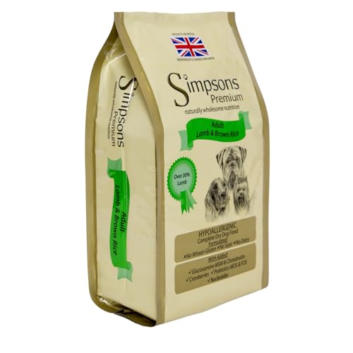 Simpsons Premium Adult Lamb & Brown Rice Dry Dog Food - 12kg